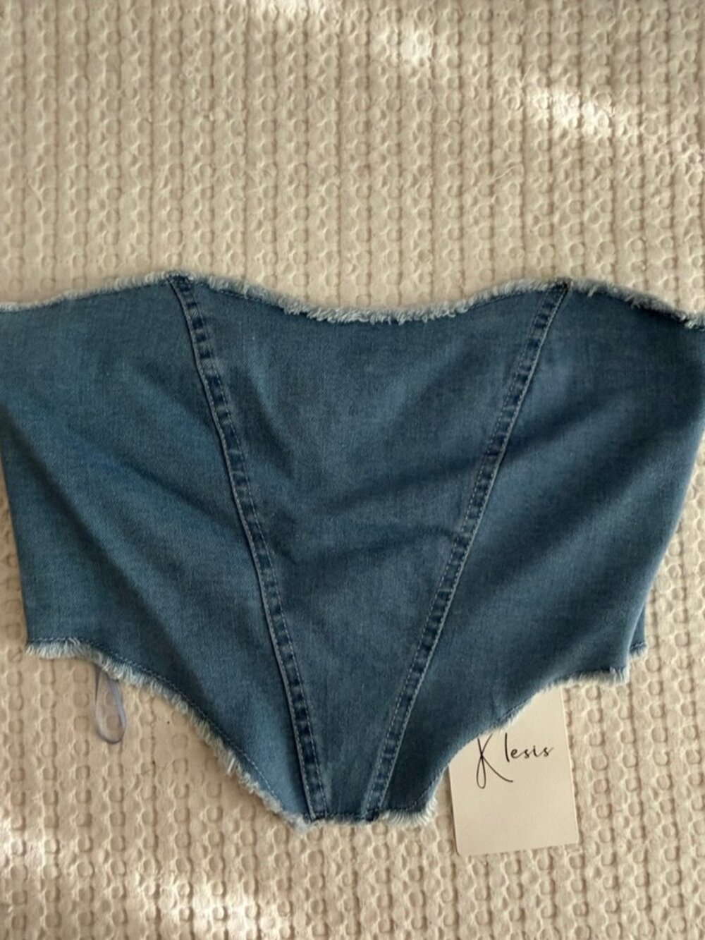 Denim crop top - Zipper back⛵